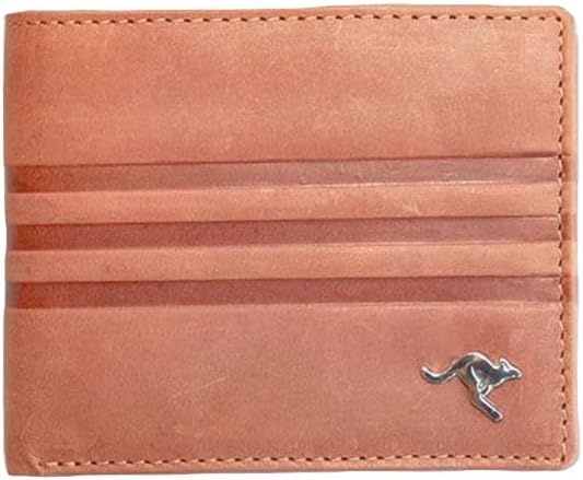 Leren Aboriginee Portemonnee met Kangoeroeontwerp en Careaudoos – Yarindi