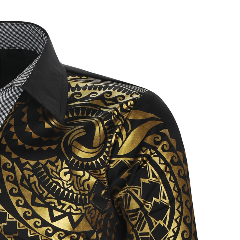 Herrenhemd mit goldenen Details – Darius