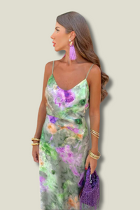 Corsagen-Maxikleid mit Schal - Seraphina