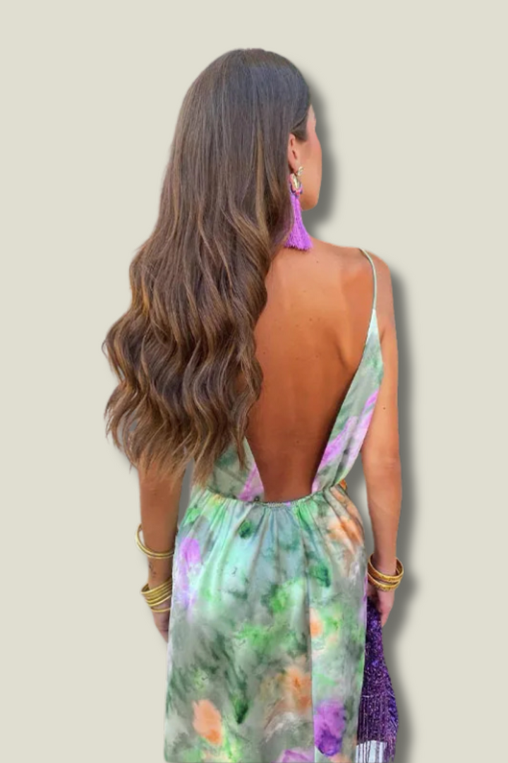 Corsagen-Maxikleid mit Schal - Seraphina