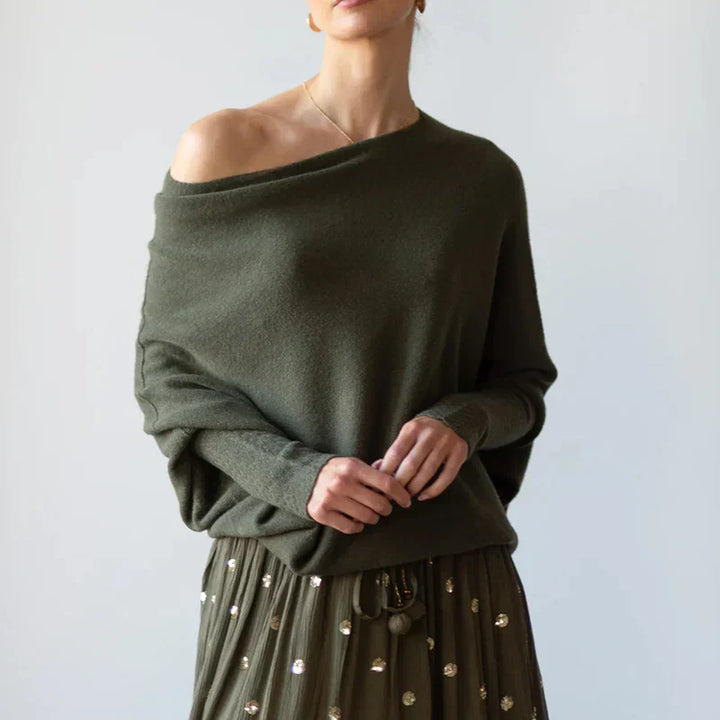 Asymmetrischer Oversized Damenpullover - Sophia