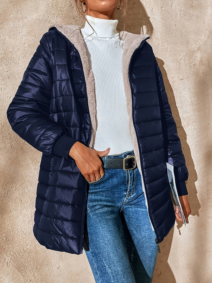 Fleecegefütterte Damenjacke mit Reißverschluss - Eliza
