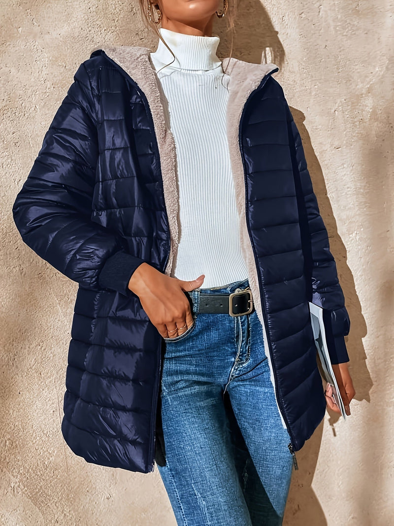 Fleecegefütterte Damenjacke mit Reißverschluss - Eliza