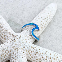 Ozeanwellen Ring aus Opal und Silber - Livia