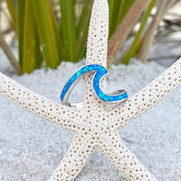 Ozeanwellen Ring aus Opal und Silber - Livia