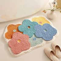 Luxury Bath Mat with Floral Pattern, Extra Soft and Absorbent - Florina