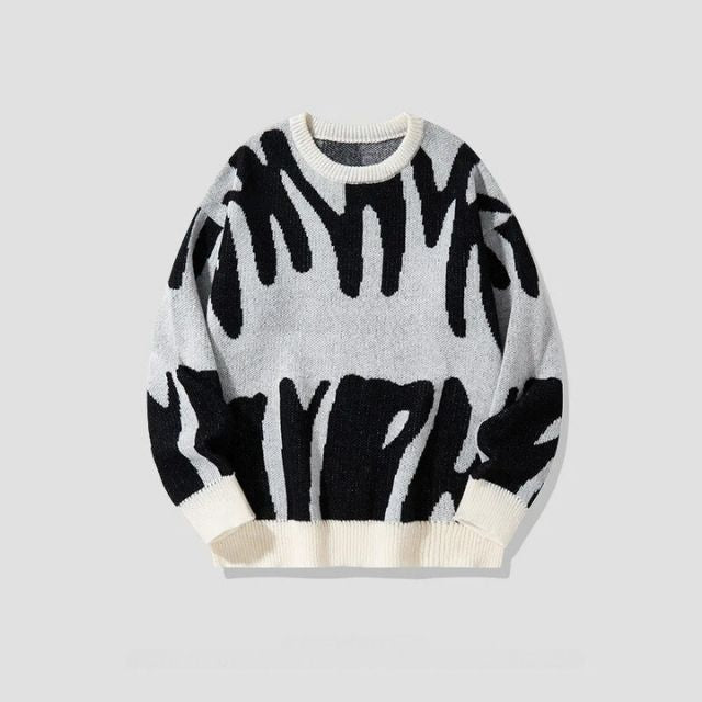 Pullover mit Kühnem Abstraktem Muster - Tobias