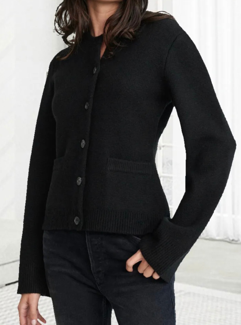 Lässige Weiche Damenstrickjacke mit Knöpfen - Noa