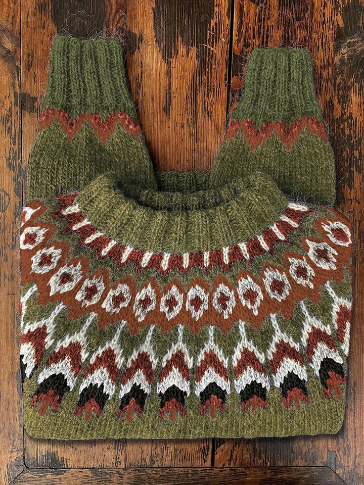 Retro gestrickter Damenpullover - Eloise