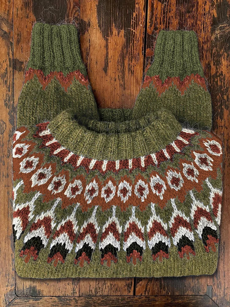 Retro gestrickter Damenpullover - Eloise
