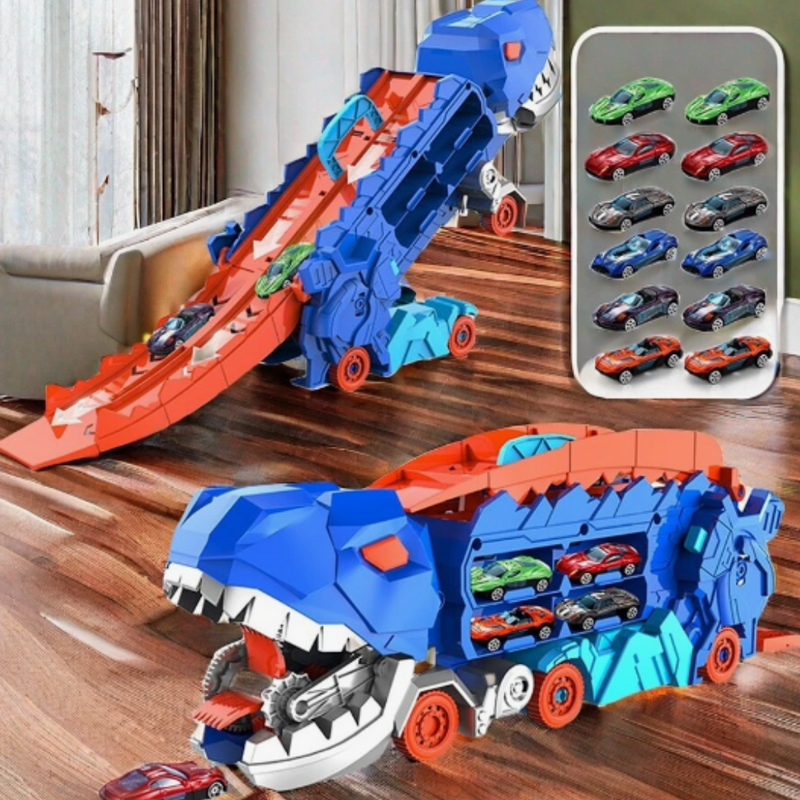 3-in-1 Race Truck voor Kinderen -  T-Rex Transporter