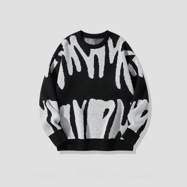 Pullover mit Kühnem Abstraktem Muster - Tobias