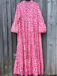 Trendiges Maxikleid mit rosa Leopardenmuster - ChicSafari