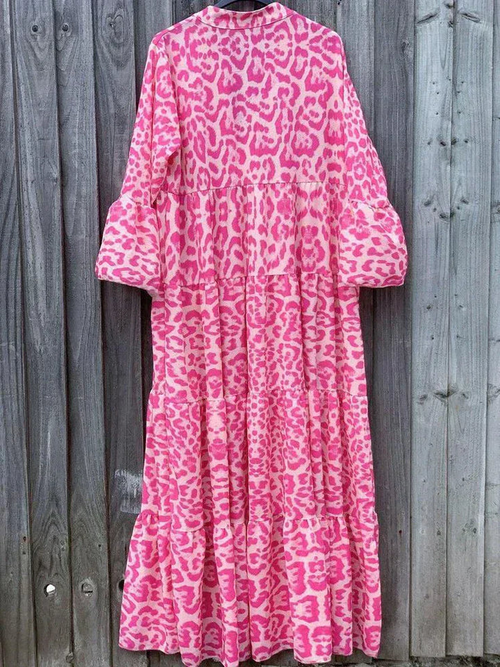 Trendiges Maxikleid mit rosa Leopardenmuster - ChicSafari