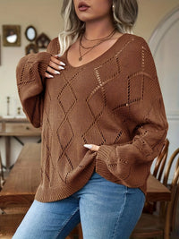Oversized Women's Knitted Sweater in Plus Size – Marietta