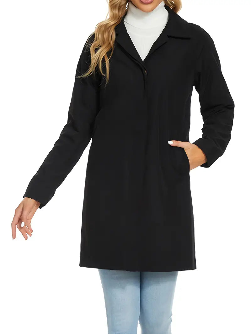 Lange Dames Trenchcoat Met Tailleceintuur – Amara
