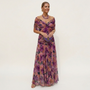Women's Long Elegant Flowy Dress – V-Neck Sophisticated Design 4