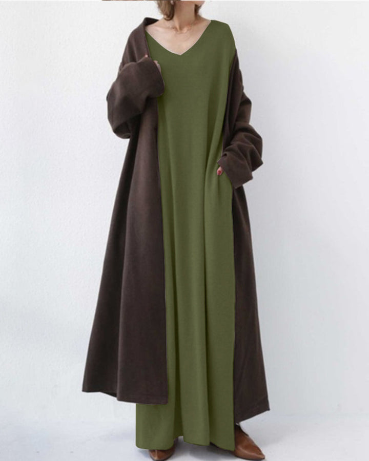 Sommerliches Maxikleid aus Baumwoll-Leinen-Mix – Sorella