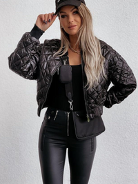 Gepolsterte Damen-Bomberjacke mit Taschen – Marisa