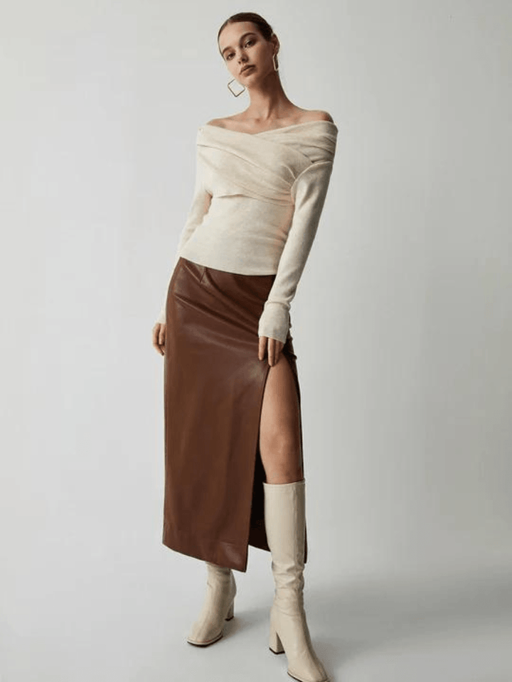 Trendiger Off-Shoulder-Pullover - Maria