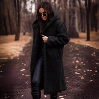 Long Women's Teddy Jacket with Hood – Maren