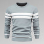 Gestreifter Herrenpullover mit Rundhalsausschnitt – Fabio