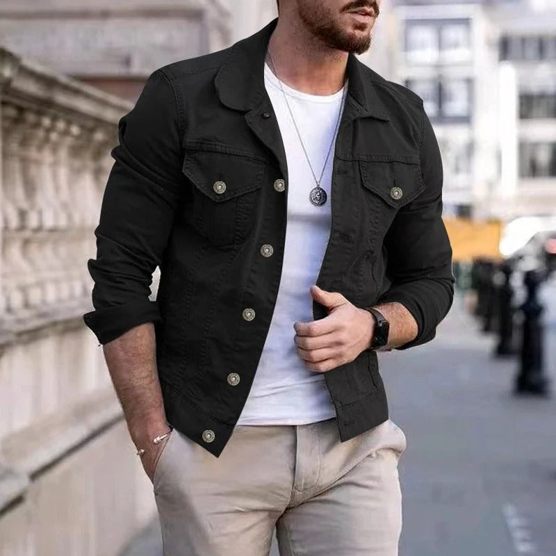 Herren-Denimjacke mit Slim-Fit-Passform – Milan