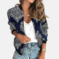 Damen Retro Bomberjacke mit Print - Zoë