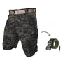 Herren kurze Cargo-Shorts mit 7 Taschen & gratis Gürtel – Taro
