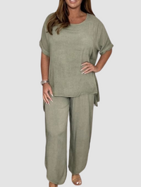 Damen Stretch-Jeans mit weitem Bein und Herzchenmuster - Amelie