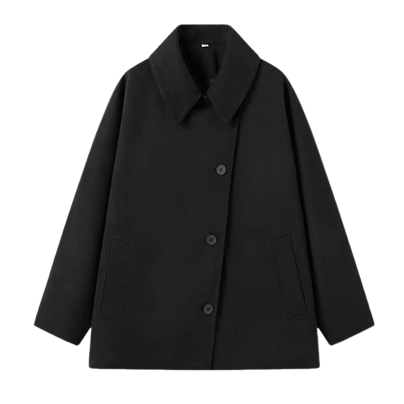 Damen Übergangsjacke im Oversize-Look mit Knopfleiste – Selina