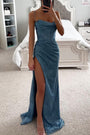 Abendkleid mit Glitzer und hohem Schlitz für Damen – Lorena