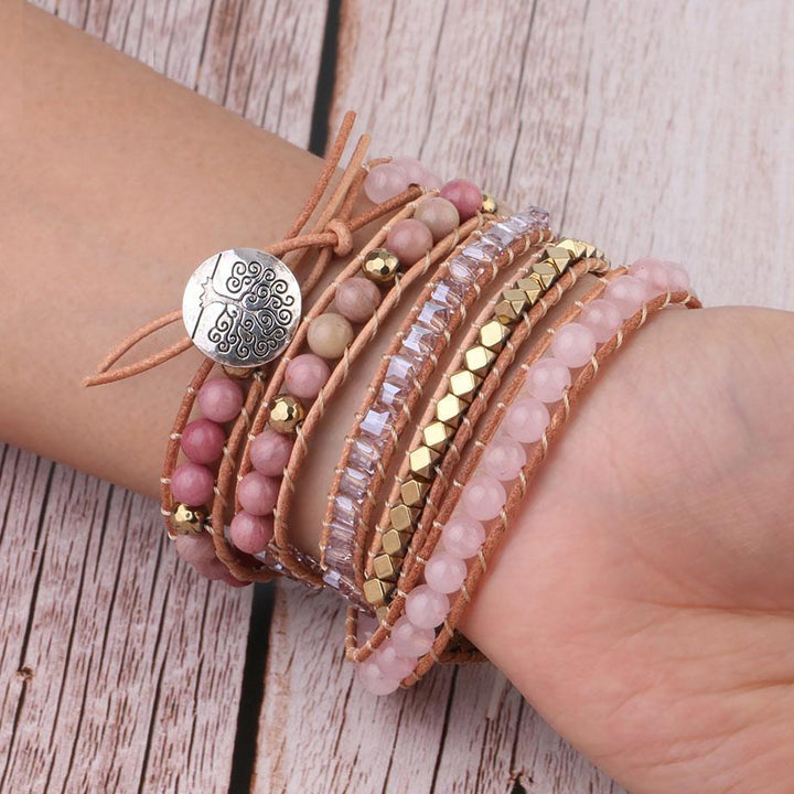 Golden Rose Quartz Bracelet - Amoria