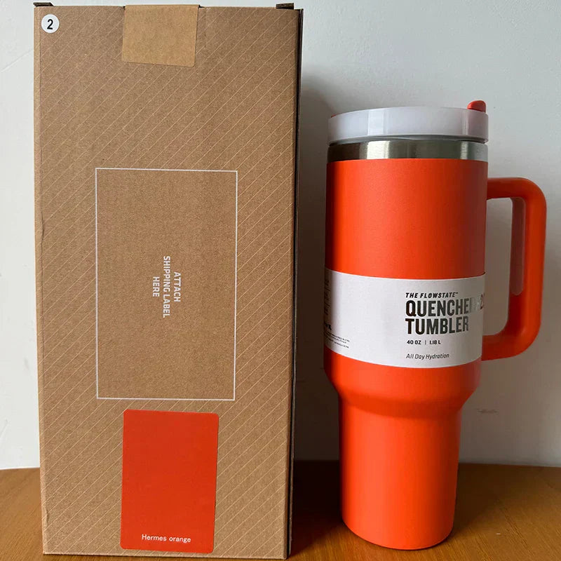Vacuüm Geïsoleerde Beker met Deksel en Rietje - ThermoTumbler