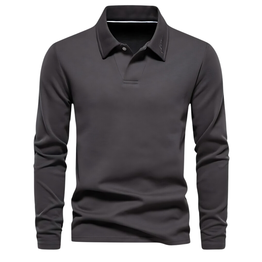 Herren-Poloshirt mit langen Ärmeln - Vince