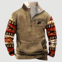 Vintage Fleece-Winterpullover mit Reißverschluss für Herren - Felix