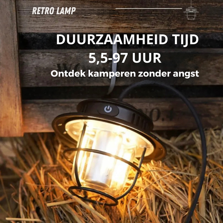 Tragbare LED Campinglampe - VintaGlow