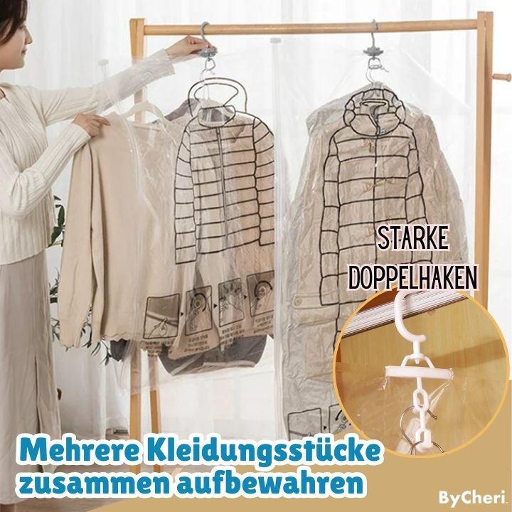 Hangende vacuüm opbergzakken voor kledingkast, ruimtebesparend, 130 x 60 cm, doorzichtig 4