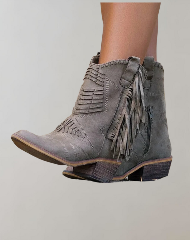 Stilvolle Damen Stiefel mit Quasten - Selena