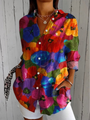 Anica Blouse with Artistic Print Pattern 6