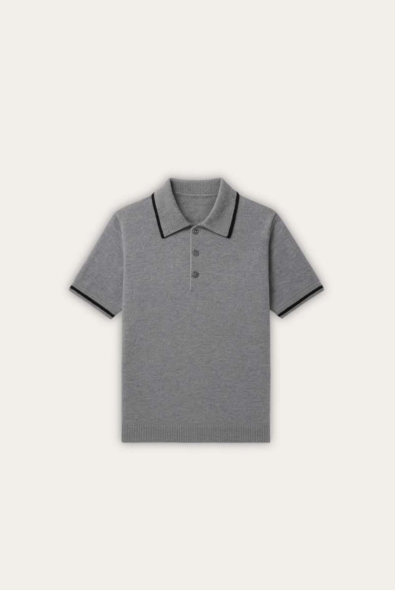 Stylish men's polo made of cashmere-merino wool – Renzo
