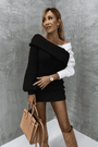 Gestricktes Kleid mit angenähter Bluse – Elodie