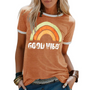 Damen-T-Shirt mit Regenbogenprint – Sunny