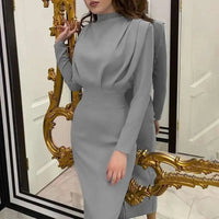 Bodycon Midi Dress with Turtleneck – Valeria