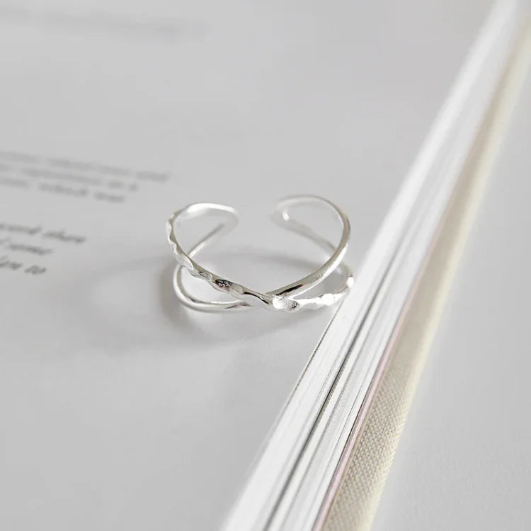 Adjustable Double Lines Ring - Lina