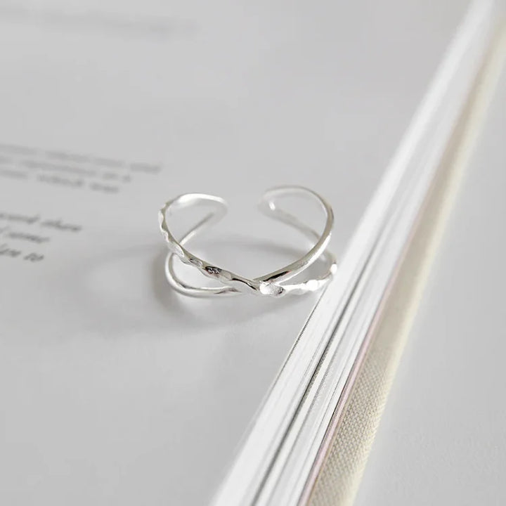 Adjustable Double Lines Ring - Lina