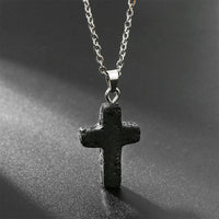 Halskette mit Kreuz aus Natürlichen Edelsteinen - Seraphina
