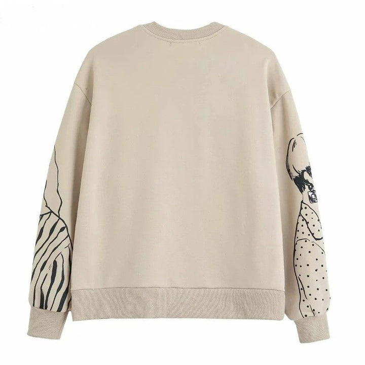 Locker sitzender Pullover mit Wolldruck - Elise