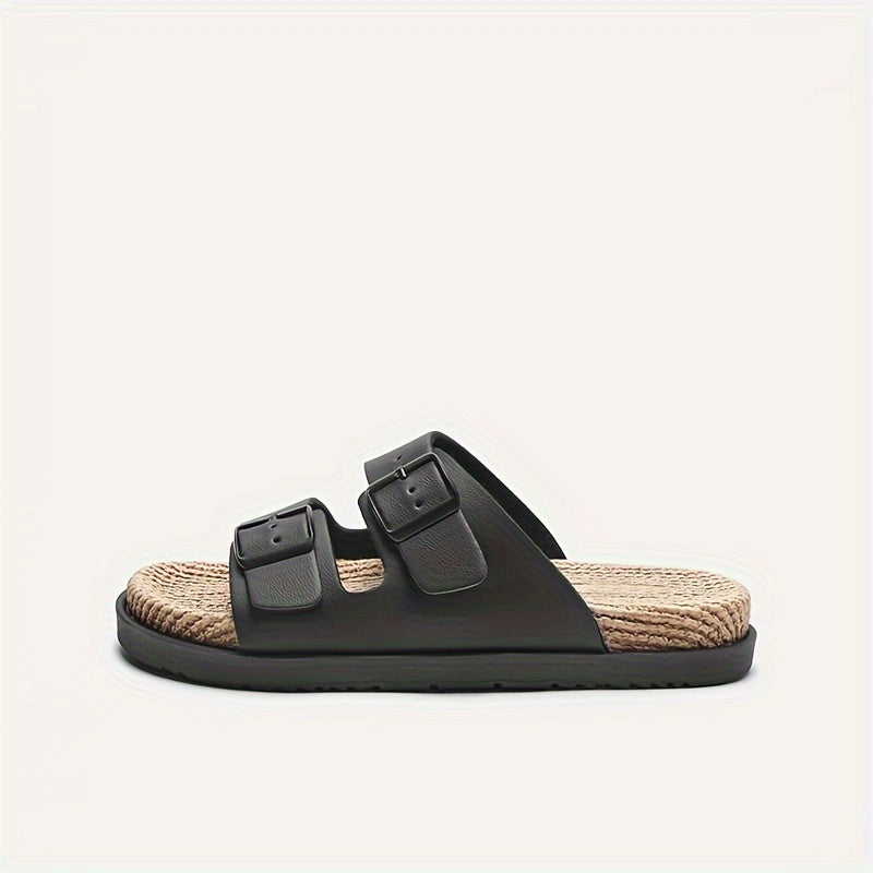 Stijlvolle heren zomer-slippers met verstelbare banden - GripStep