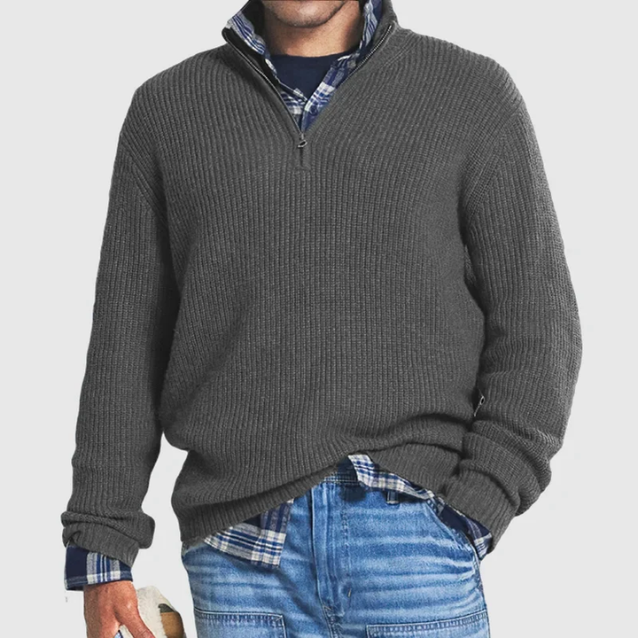 Lässiger Herren Pullover mit Reißverschluss - Max